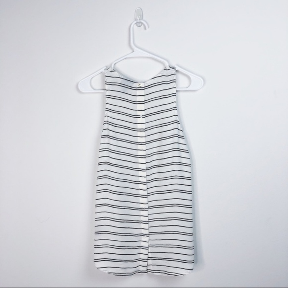 Who What Wear White & Black Striped Blouse - Picture 2 of 4